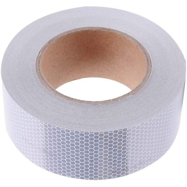Abrams 2" in x 75' ft Diamond Trailer Truck Conspicuity DOT Class 2 Reflective Safety Tape - White DOTC2 2 x 75-W - main